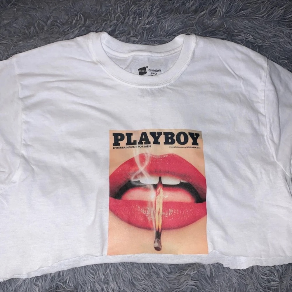 playboy graphic cropped tee